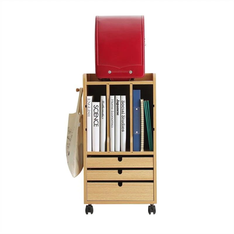 ランドセルラック 本棚 リビングワゴン 教科書 棚 キッズ 子供部屋 カウンター下 キャスター付き