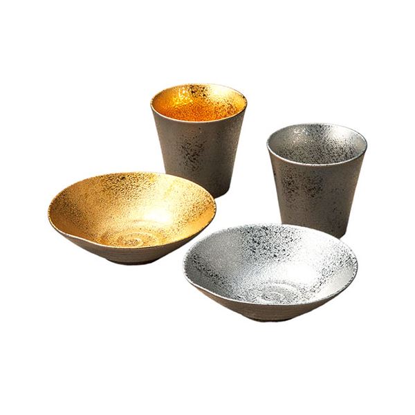 波佐見焼 ゴールド＆プラチナ カップ＆ボールセット K50806049