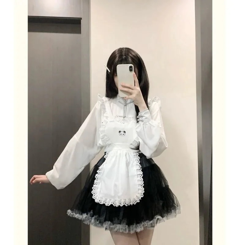 ロリータ コスプレ 2024 新作 メイド服 可愛らしい セーラー服 三点セット30%制限