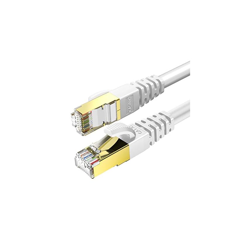 30m KASIMO CAT8 LANケーブル カテゴリー8 超高速 最大40Gbps 2000MHz CAT8準拠 26AWG RJ45 SFTP 二重シールド ツメ折れ防止 モデム ADSL 光回