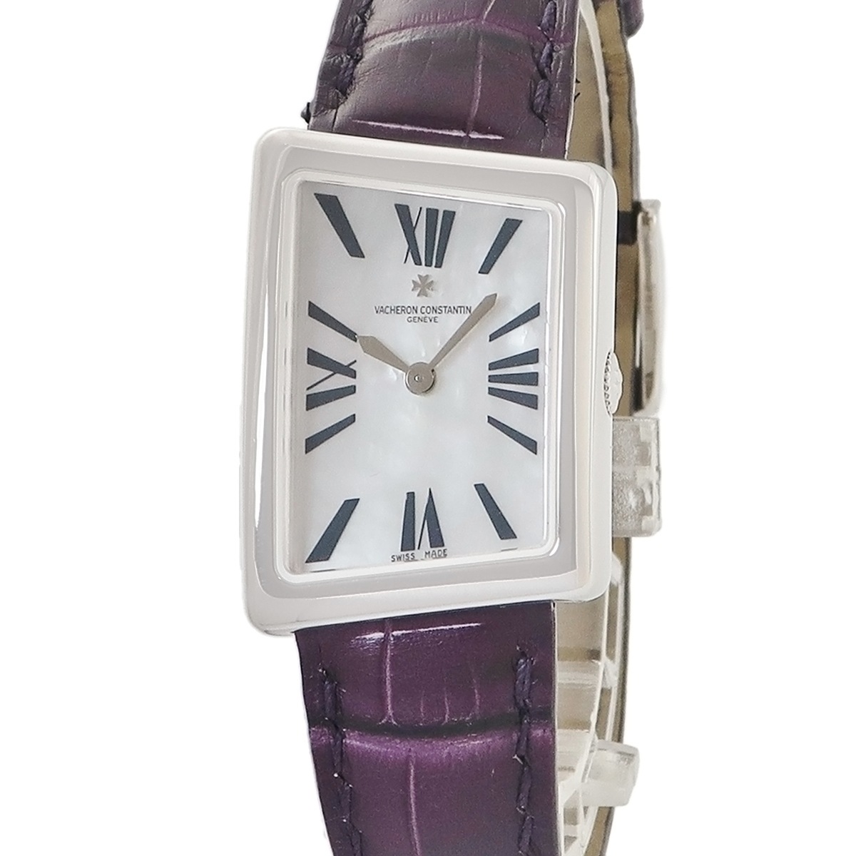 アシンメトリカル 1972 25021/000G クオーツ レディース K18WG無垢 シェル ローマン 3年保証