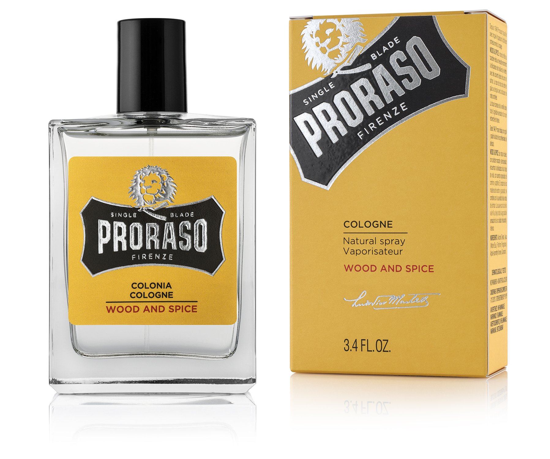 PRORASO(ポロラーソ) アフターシェーブ コロン ウッド&スパイス 髭剃り スキンケア イタリア製 100ml