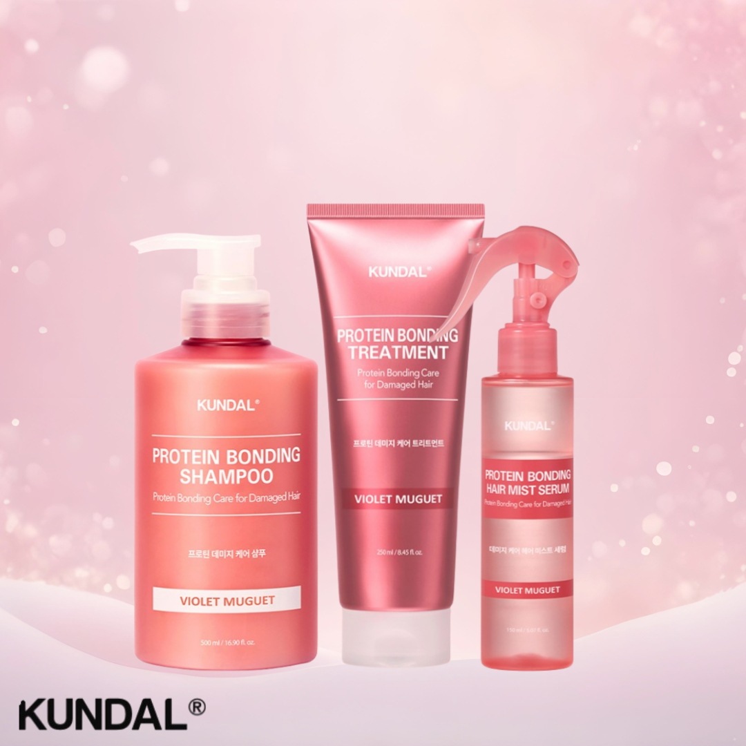 【数量限定セール 】プロテインダメージケアシャンプー500ml+トリートメント250ml+ヘアミスト150ml 3点セット/クンダル ダメージケア 5,115円