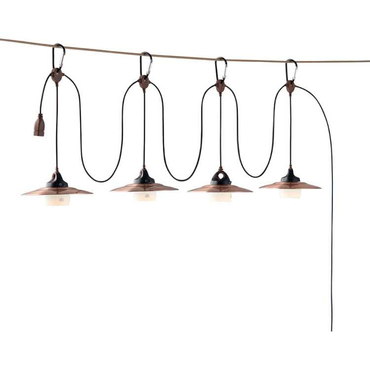 USBシェードランタン（4連タイプ） 長さ330cmライトハブの間隔/約49cm170cm #74175042