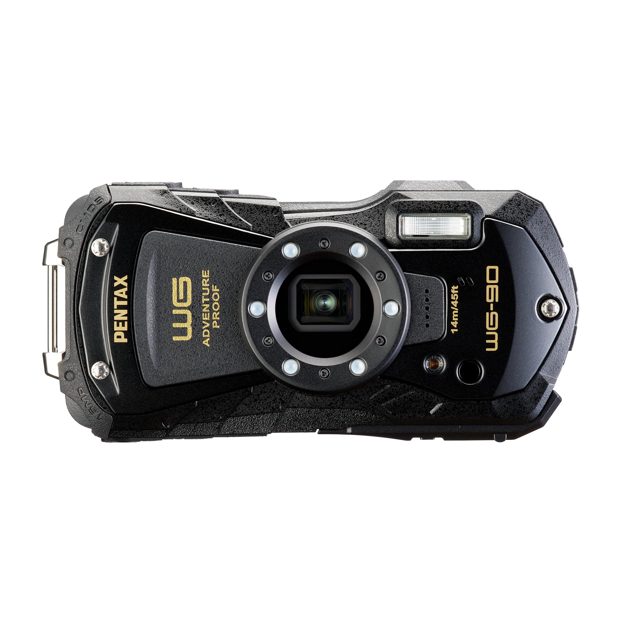 PENTAX WG-90 ブラック 本格防水デジタルカメラ 14m防水 (連続2時間) 1.6m耐衝撃 防塵 -10℃耐寒 アウトドアで活躍するタフネスボディ CALSモード搭載で 現場記録など幅広い
