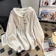 女性用韓国ニットフード付きセーター,長袖セーター,ボタン付き,ゆったりとしたセーター,単色,原宿,怠惰なスウェットシャツ,冬,秋
