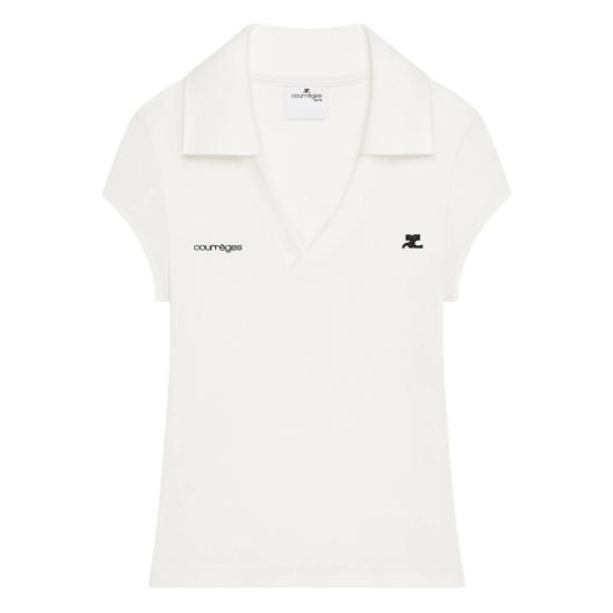 COURREGES Women Polo Shirts 126JPO057JS 0195 B166 WHITE