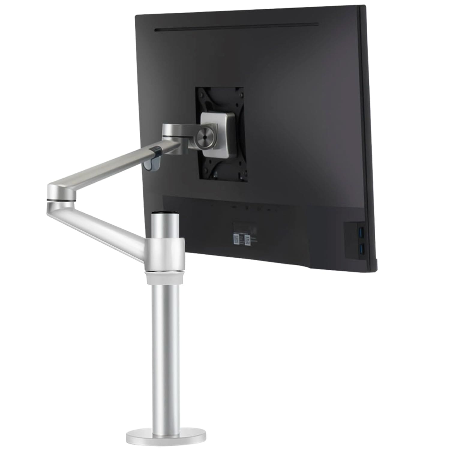 シングル モニター アーム ディスプレイ デスクマウント クランプ式 シンプル 安定 LOL1 シルバー