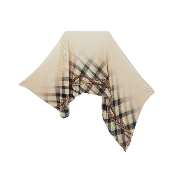 ブラウンチェックプリーツショールスカーフ DCSC6E775_s