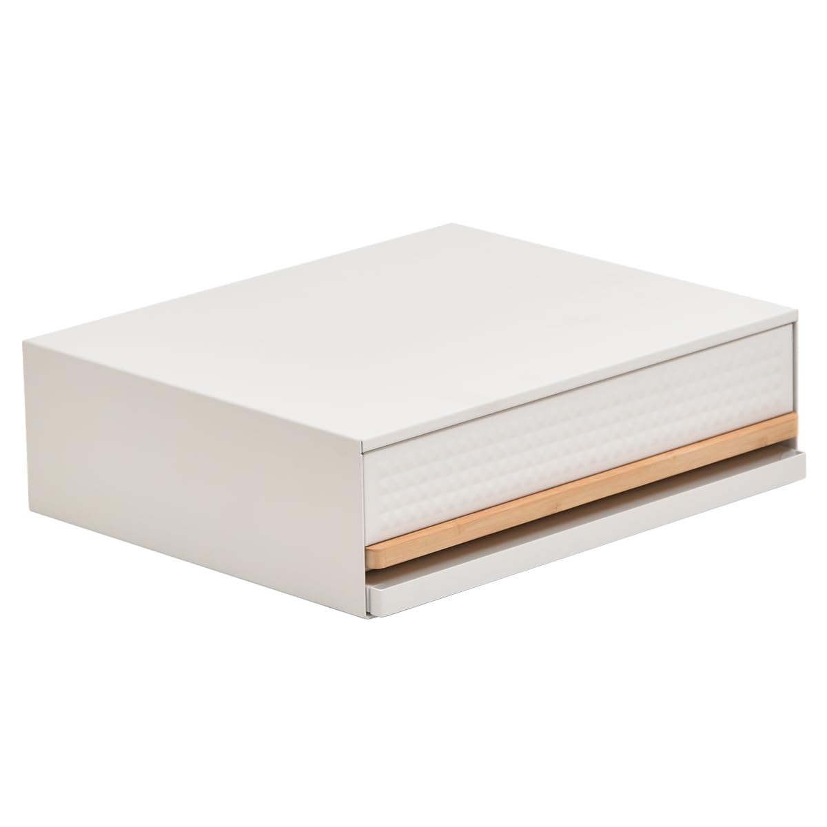 家電下スライド引き出し 収納ラック ホワイト レンジ下スライドトレー