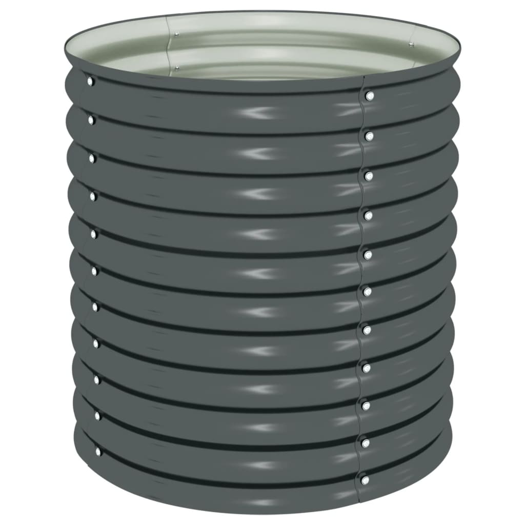 ガーデンレイズドプランター 80x80x81cm 亜鉛メッキ鋼製 グレー