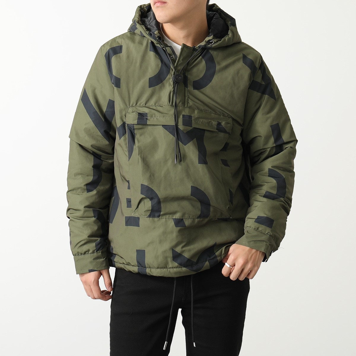 NUMERO 00 ヌメロダブルオー プルオーバー ジャケット TYPO ANORAK アノラック 22151 メンズ ナイロンパーカー フーディー VERDE