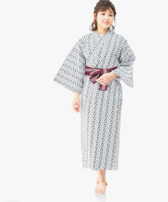 旅館 浴衣 温泉浴衣 レディース 3点セット(浴衣/共紐/丹前帯)