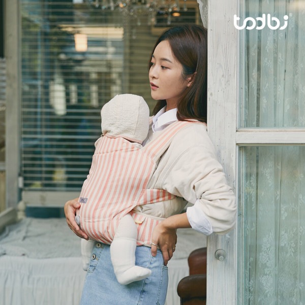 【Todbi】 トッドビー ロールル ダイヤル ベビーキャリア 抱っこ紐 ピーチ ストライプ 13,399円