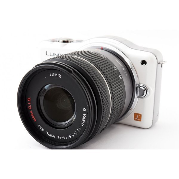 【中古】パナソニック Panasonic DMC-GF3 ホワイト レンズキット 美品 SDカード付き
