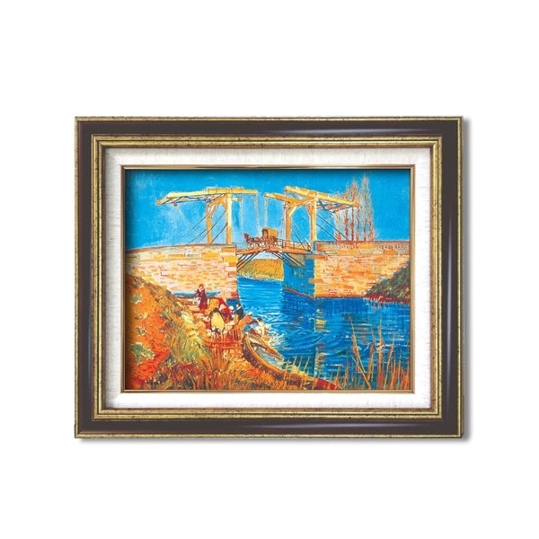 ダークブラウンアンティーク額 [額装品]世界の名画9573 F6 ゴッホ「アルルのはね橋」