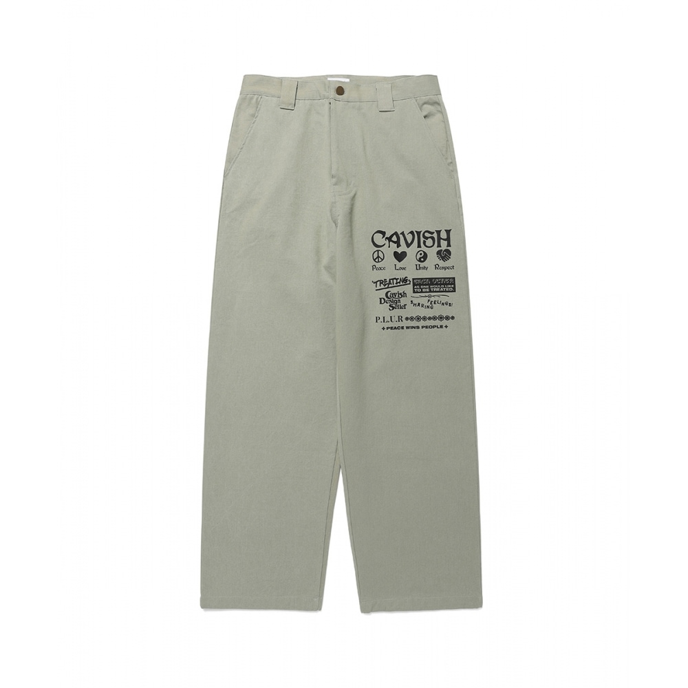 キャビッシュプラールレギュラーチノパンツカーキ (CV2CSUPA10A)