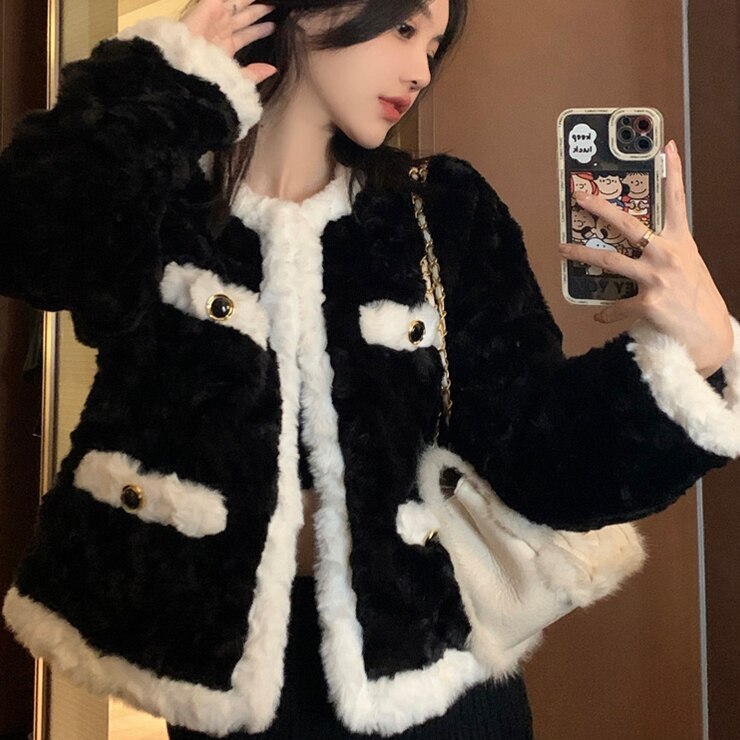 レディース ジャケット ボア ウール 厚手 アウター コート ノーカラー ゆったり 無地 フレンチ 冬 ナチュラル リラックス ストリート ランチ ディナー ママ こなれ感 カジュアル フェミニン