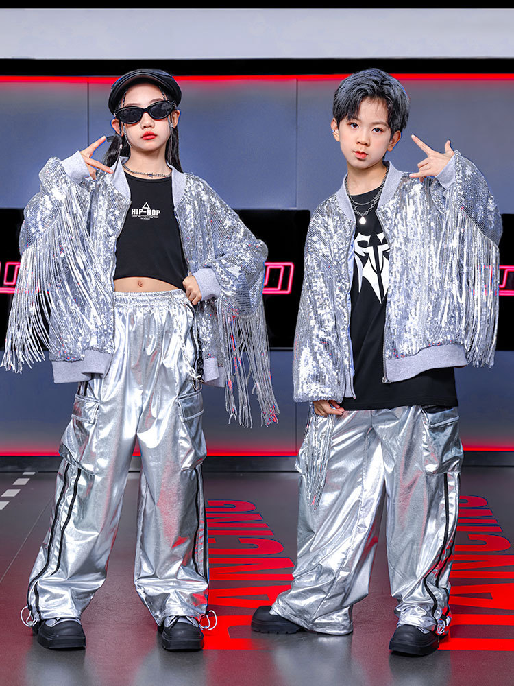 「MEIMEI」キッズダンス衣装 【短納期】ストリートダンス/ジャズ /ヒップホップ風 男の子子供の日コスチューム セットアップ キッズ ジュニア クールファッションセット 演奏会 応援団 5