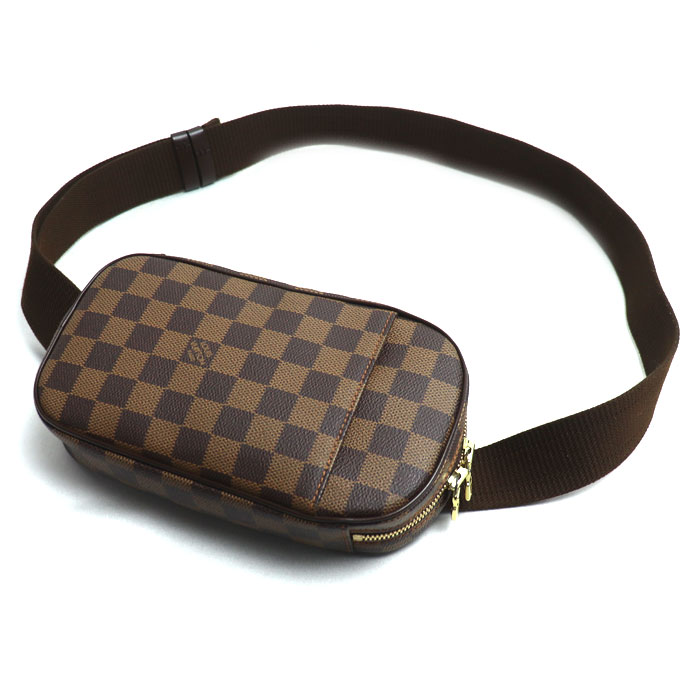 LOUIS VUITTON ルイ・ヴィトン ポシェット ガンジュ ボディバッグ ダミエ ブラウン N51870 CA0057 メンズ 中古
