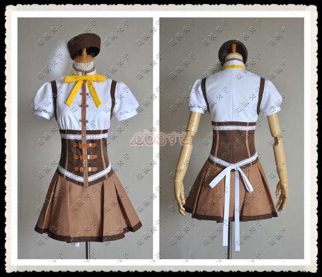 魔法少女まどかマギカ 巴マミ ともえマミ 先輩変身戦闘 コスプレ衣装 COS 高品質 新品 Cosplay アニメ コスチューム