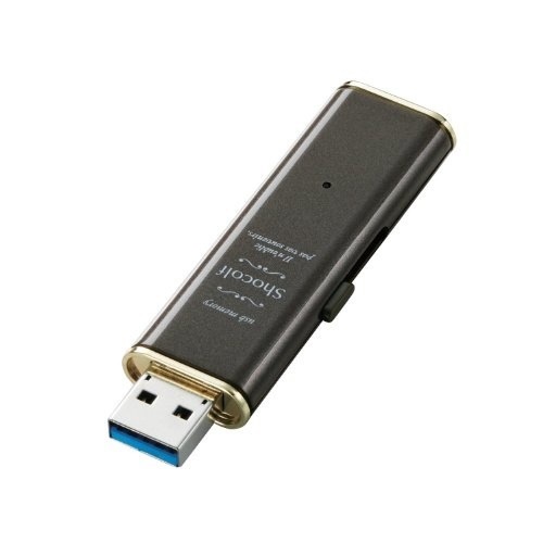 エレコム USBメモリ USB3.0 スライド式 初売り 限定特価 Shocolf ブラウン 16GB MF-XWU316GBW