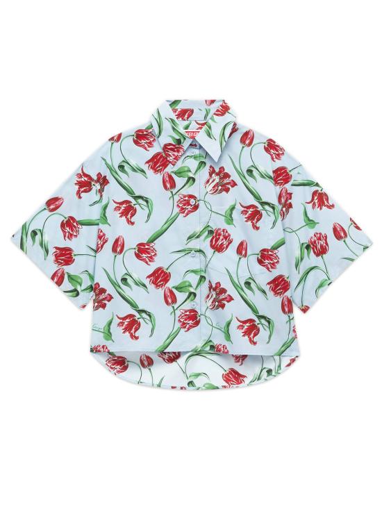 KENZO Women Shirts FG62CH2469O2 63 Azzurro