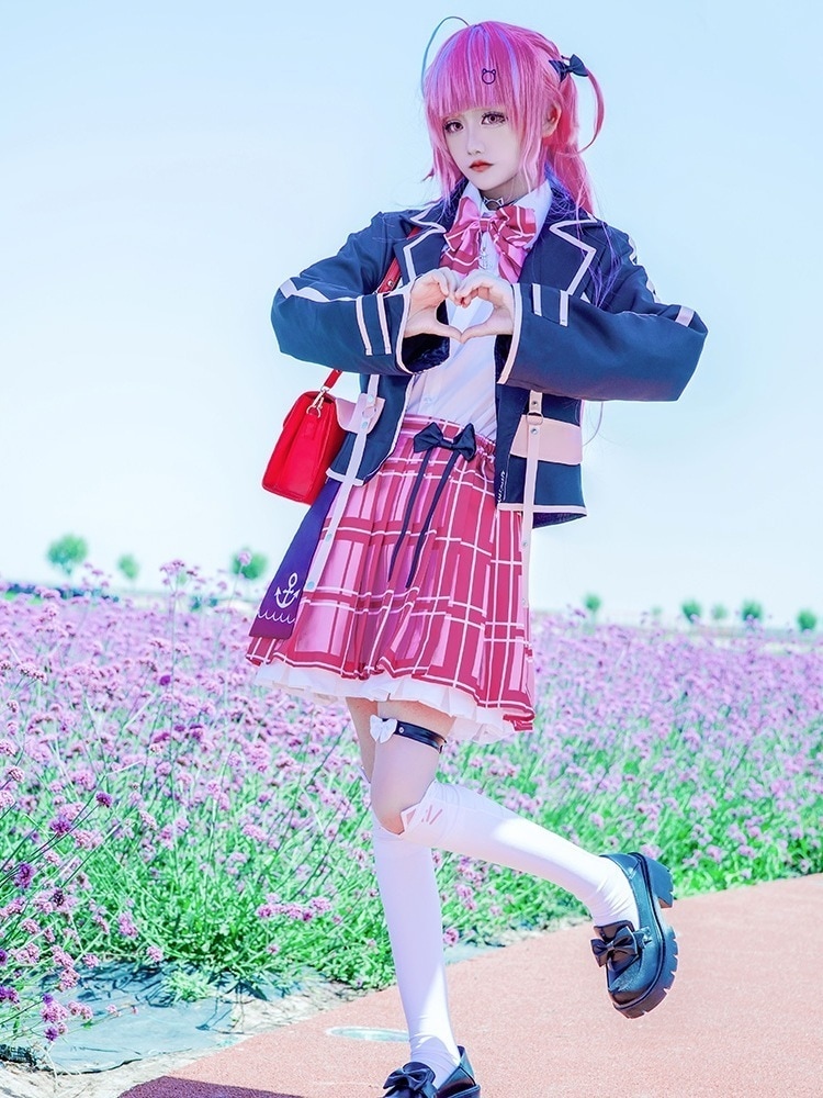 コスプレ バーチャルアンカー Vtuber みなとあくあ 女子 Jk 制服スカート
