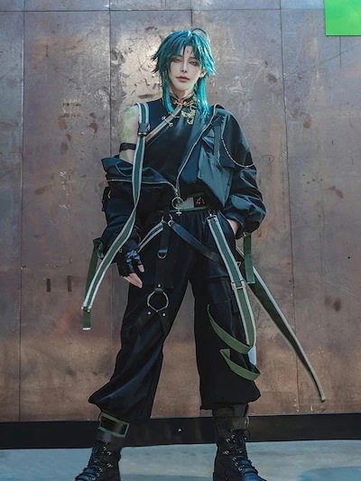 げんしん Genshin 魈 ハロウィン ユニフォーム 原神 コスチューム パーティー ショウ 学園祭 コスプレ 文化祭 クリスマス イベント 変身