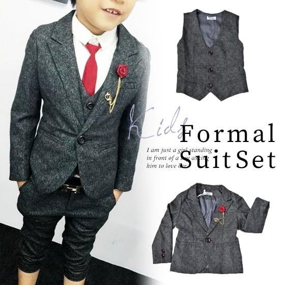 【SNS大人気】入学式 子供 男の子 キッズ おしゃれ 子供 卒園式 ジャケット ベスト パンツ ベルト 4点セット 2024