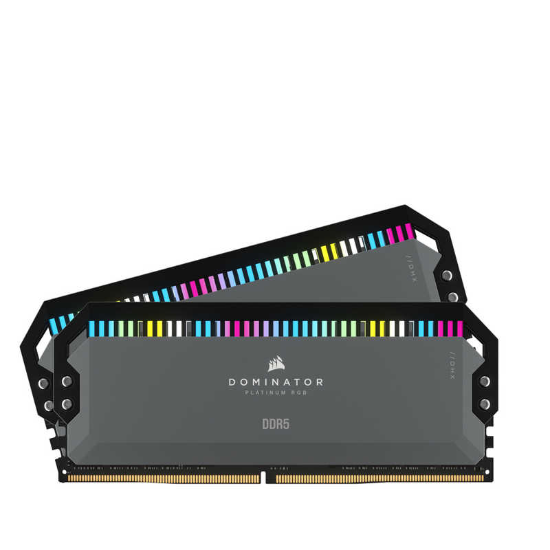 コルセア　CORSAIR　増設用メモリ DOMINATOR RGB DDR5（5600MT/s C36) クールグレー[DIMM DDR5 /16GB /2枚]　CMT32GX5M2B5600Z36
