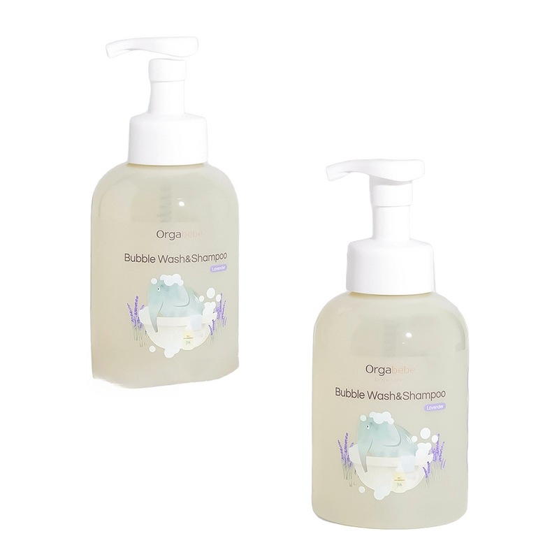 1+1 Ogabebeベビーボディウォッシュシャンプーラベンダー500mlオールインワンキッズ幼児新生児