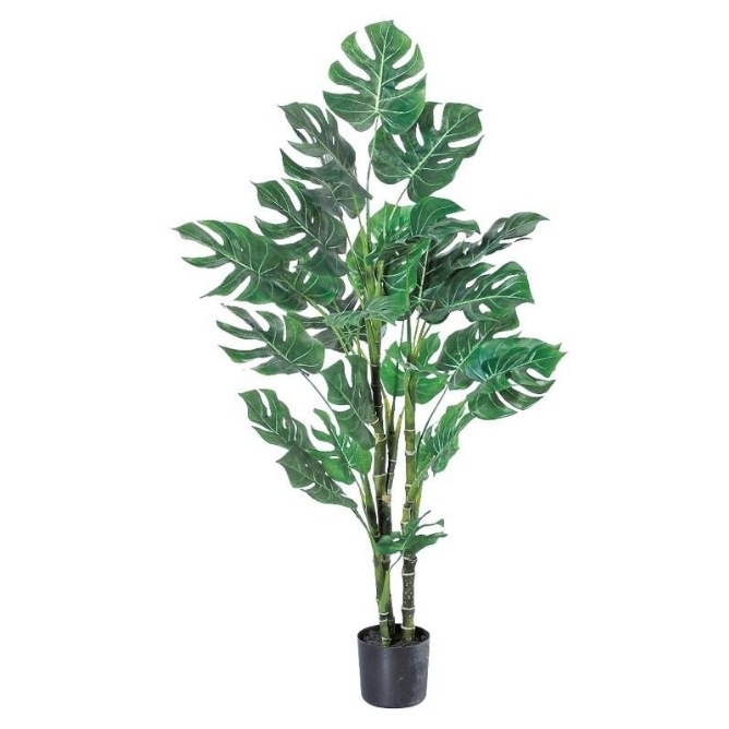 モンテスラ（ポット付き）108cm人工観葉植物グリーンインテリアNature 光触媒