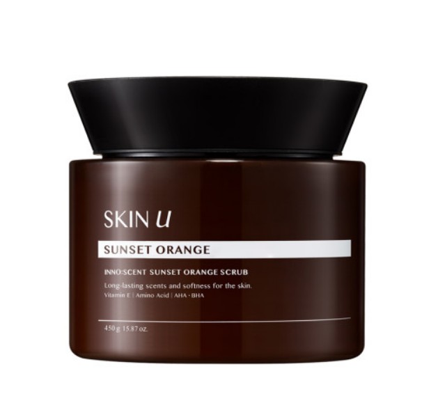 SKIN U スキンユー イノセント サンセット オランジュ スクラブ 450g X 1個 (鎮静/弾力/保湿/栄養供給/活力/しわ防止)