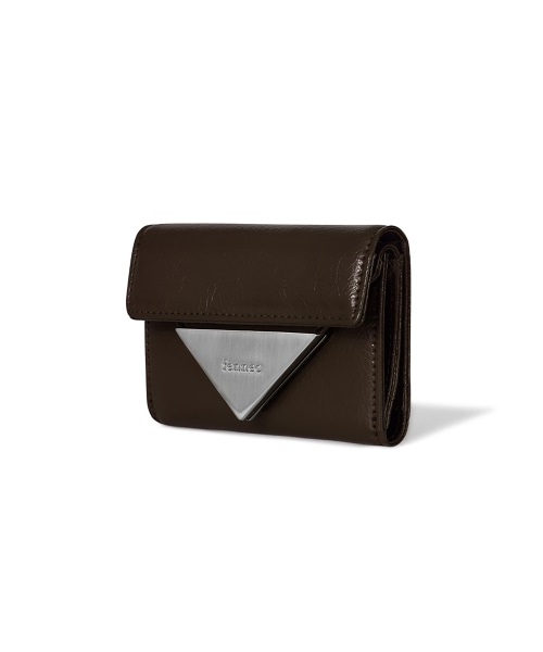 【FENNEC】 CRINKLE TRIANGLE DOCO WALLET - ESPRESSO 財布 正規品