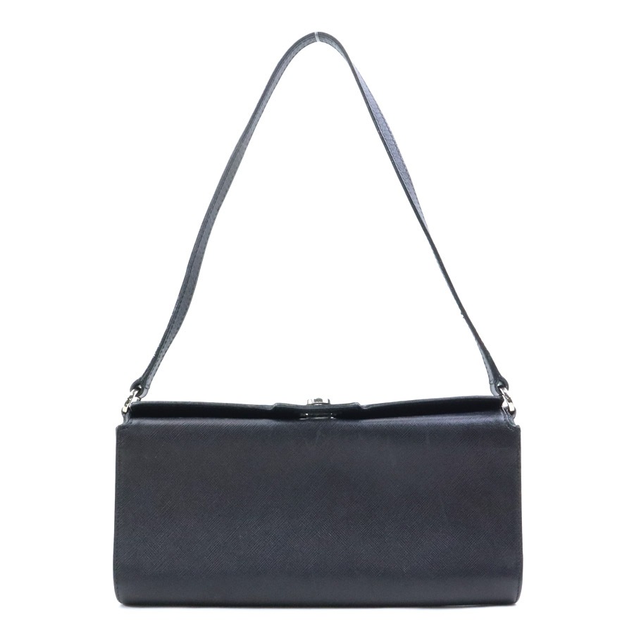 サルヴァトーレフェラガモ Salvatore Ferragamo ショルダーバッグ ガンチーニ レザー ブラック シルバー レディース e60713a