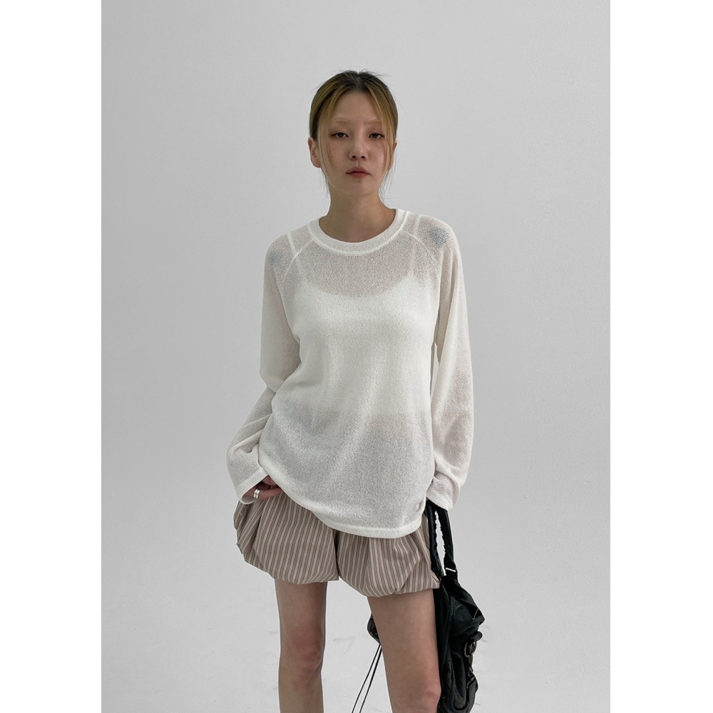 ブラックアップ [春新品] [MADE] パパサマーニット長袖Tシャツ (30% リネン) 5,428円