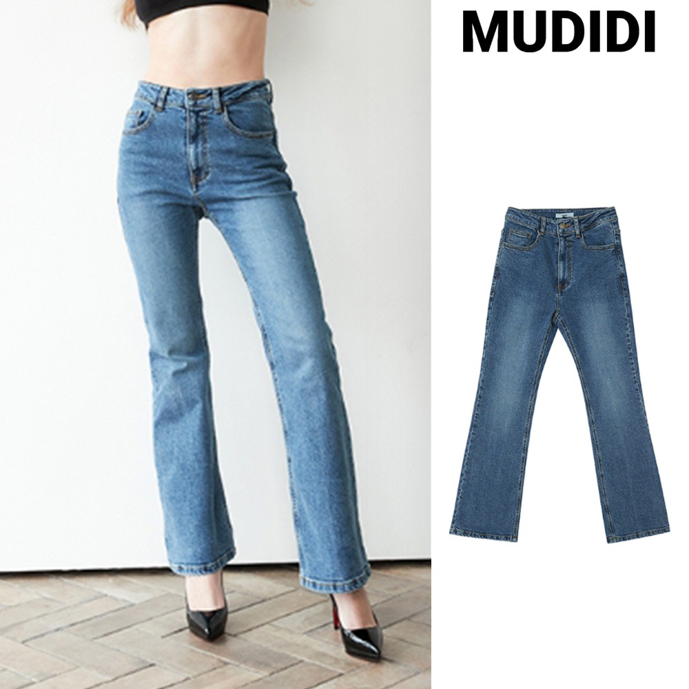 [MUDIDI] Slim boots cut denim pants 001