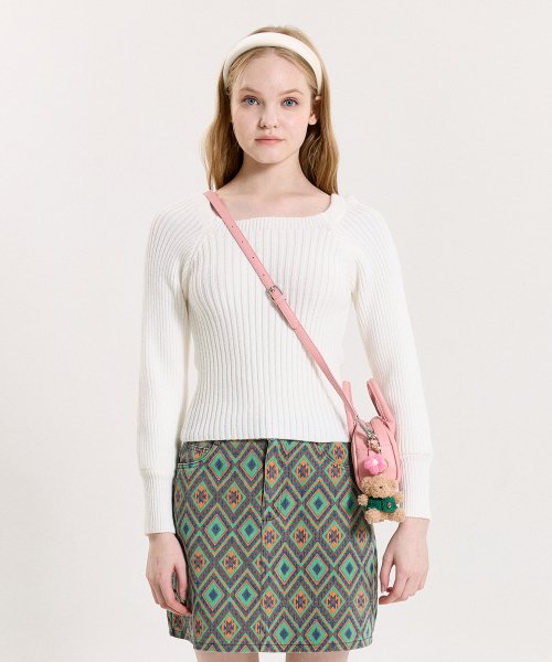RIB PUFF SWEATER_IVORY