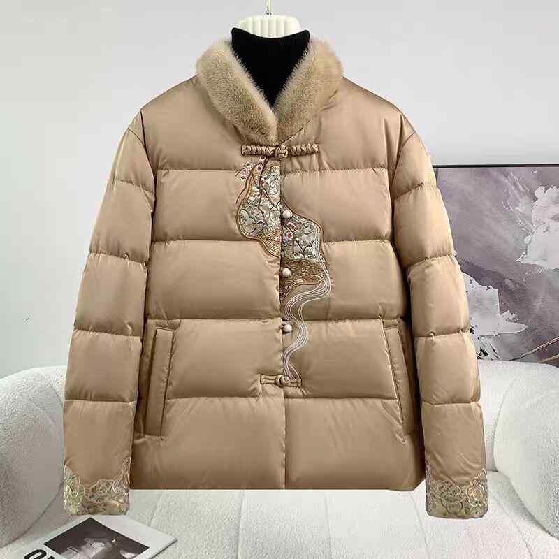 秋服 レディース ファッション オシャレ カワイイ シンプル 大人カワイイ 大きいサイズ ハイエンド ク バックル ダウン コットンコート 冬 ジャカード ジャケット