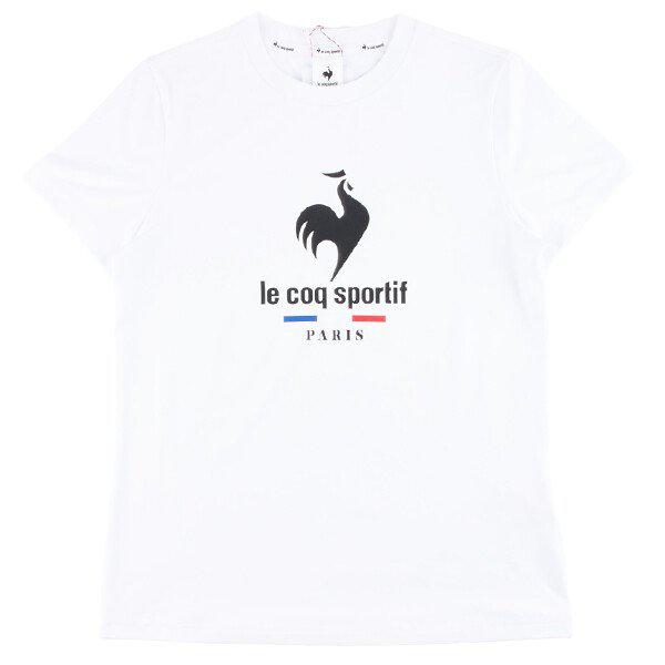 レギュラーフィット ロゴ ポリ シングル 半袖Tシャツ QQ123TRS31 WHT