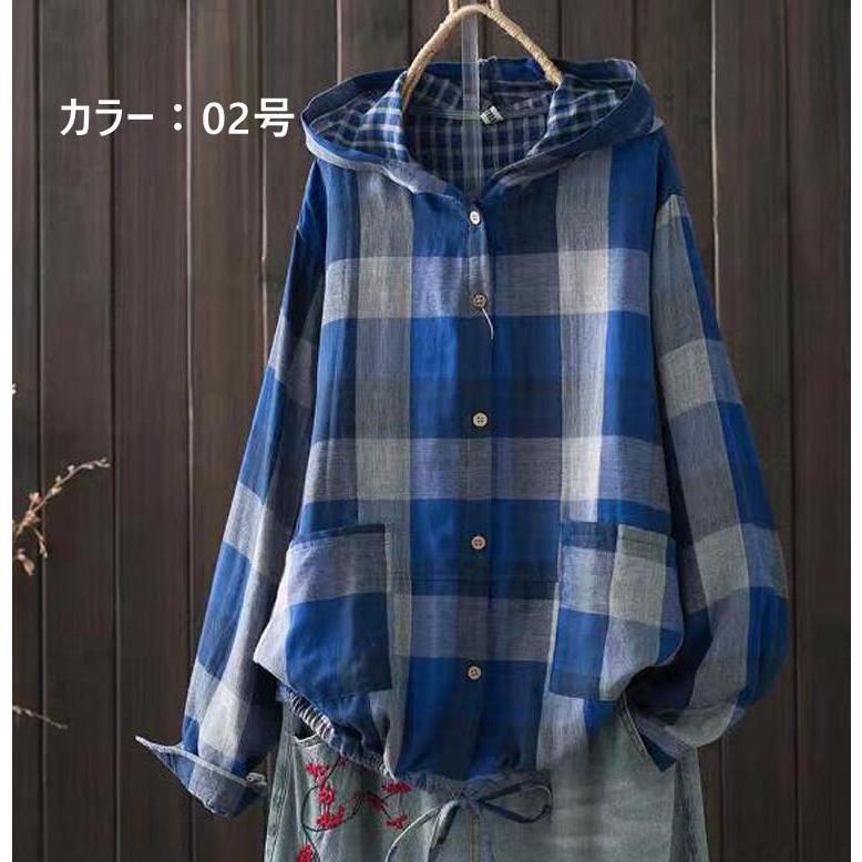 パーカー Tシャツ レディース ブラウス 春 夏 コットン フード付き 長袖 シャツブラウス 春コート パーカー 大人カジュアル