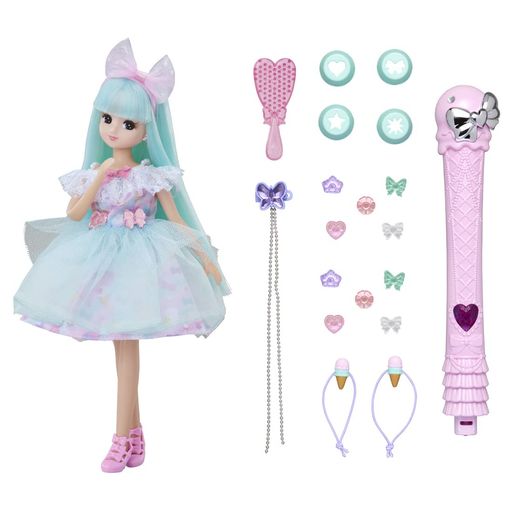タカラトミー 『 リカちゃん ドール キラっとカラチェン ジェラートリカちゃん (初回トッピンジュエル増量版) 』 着せ替え お人形 おままごと おもちゃ 3歳以上 玩具安全基準合格 STマーク認証