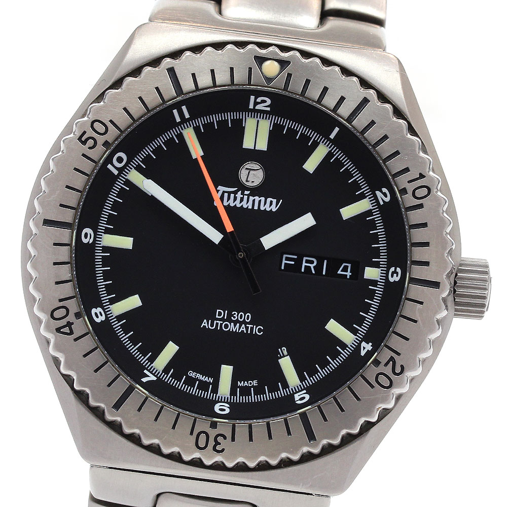 チュチマ TUTIMA 629-02 DI300 ダイバーズ デイデイト 自動巻き メンズ 箱・保証書付き_838196【中古】 100,800円