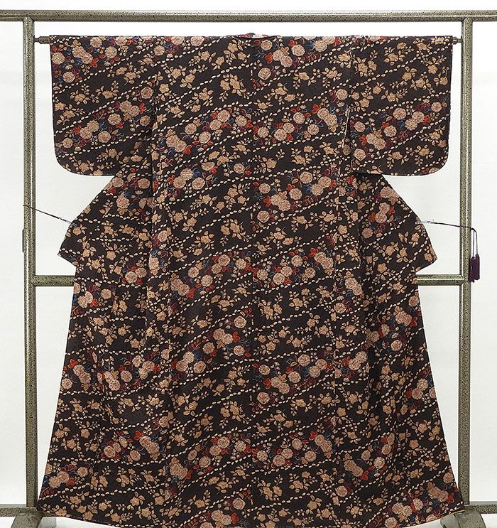 小紋 未着用美品 正絹 辻が花模様 身丈160cm 裄丈64cm 小紋 未使用 新古品 着物 カジュアル c0299 9,600円