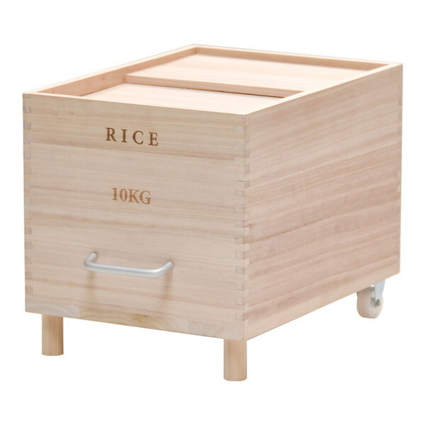 B.Bファニシング ONKZ0215MONAT ナチュラル Rice [キャスター付き米びつ (10kg)] メーカー直送