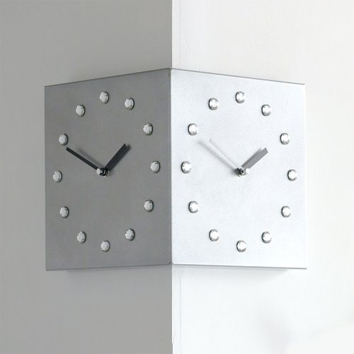 キダリ時計クリスタルコーナー壁時計/good design/クイック配送 8,927円