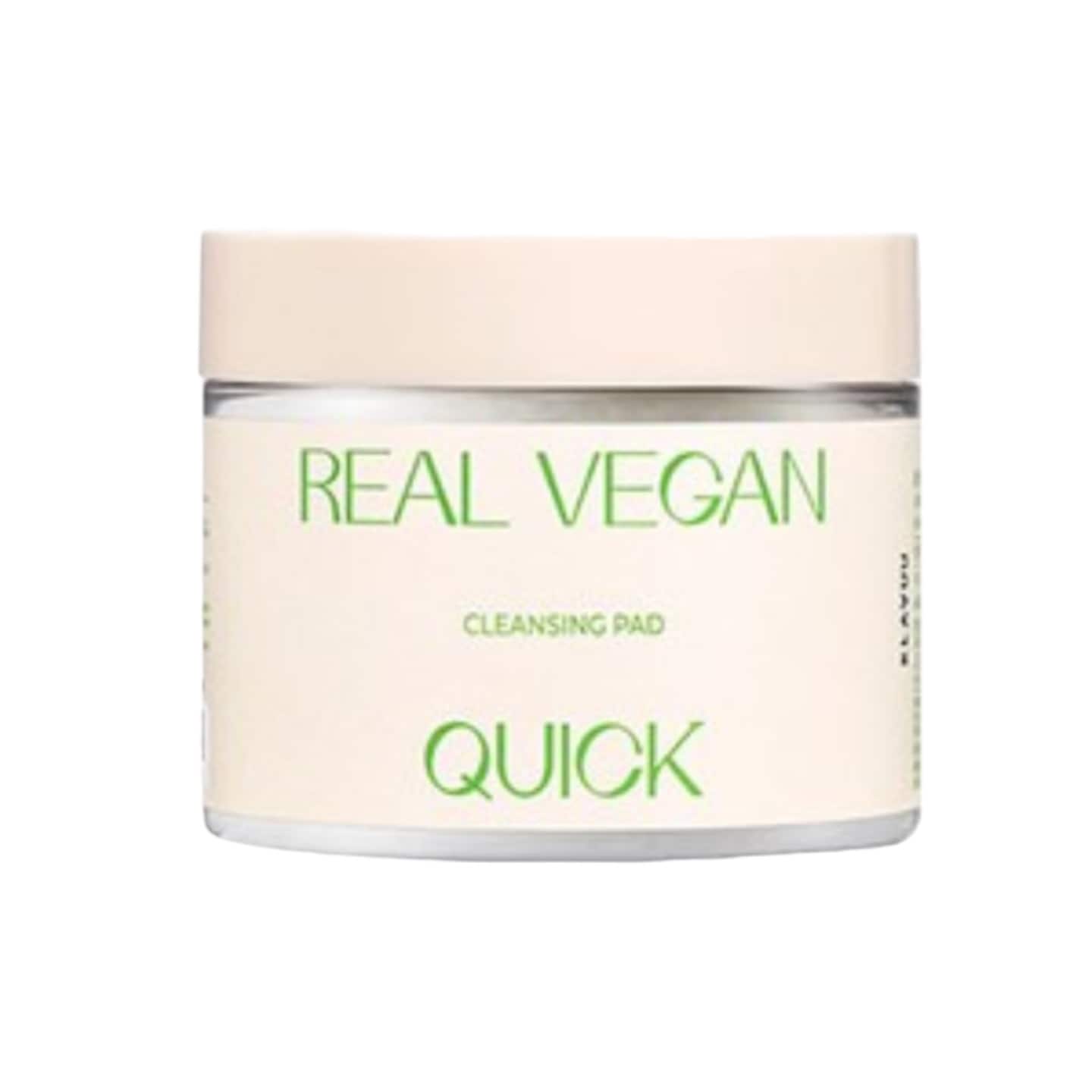 リアル ヴィーガン クレンジングパッド 180ml 50枚 (トナーパット,拭き取りパット,弱酸性, 角質ケア, マスクシート, 毛穴引き締め, ハリ, 弾力, 肌キメ, ピーリング）