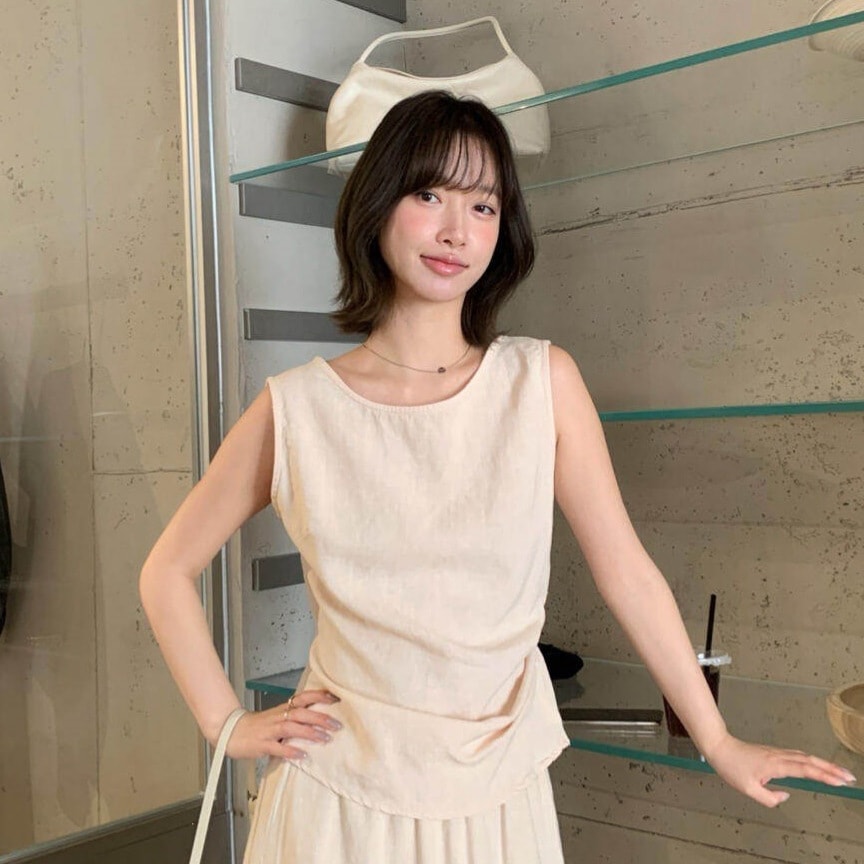 2026夏韓国風優しいスタイル万能着痩せデザインバックストラップノースリーブトップス女性用r90671