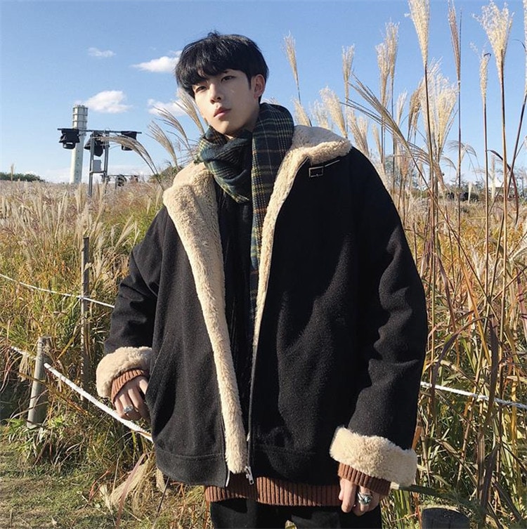 待望の再入荷です早い者勝ち 快適である トレンド 冬 ラムウール オシャレ ゆったりする 裏起毛 厚手 スタンドカラー 簡約 コットン服 スリム 百掛け ジッパー